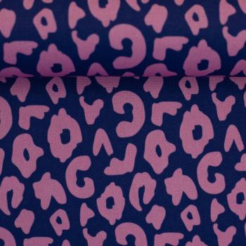 Preview: Dekodruck Happy Leo Rosa/Dunkelblau by Cherry Picking von Swafing